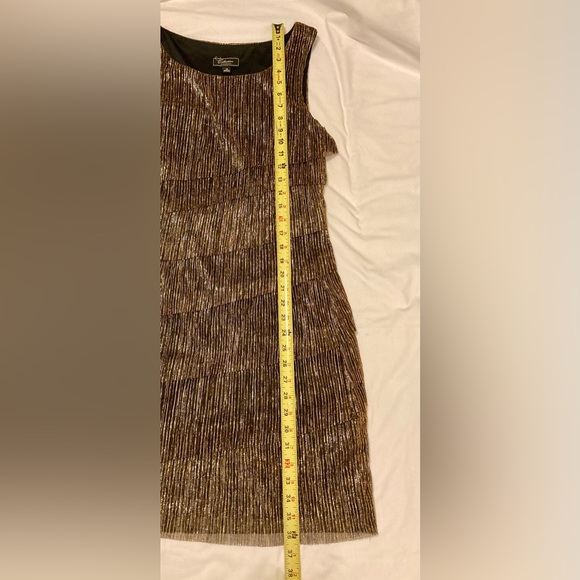 Fancy gold and black layered dress size 10 - Picture 8 of 11